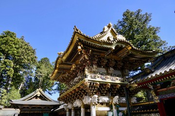 Traditional Japanese temple gate, Nikko, Tokyo, Japan