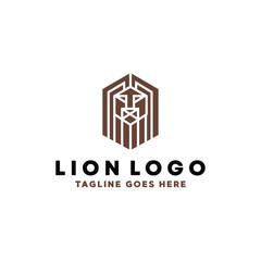 Classic Lion logo design vector template with modern Concept style. Animal icon for badge, mascot, emblem, tattoo, brand, Company And Business.