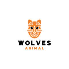 Wolves logo design vector template with modern emblem Concept style. animal icon for badge, mascot, emblem, graphic, brand, Company And Business.