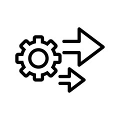 Automation icon vector. Thin line sign. Isolated contour symbol illustration