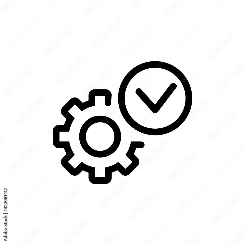 Poster automation icon vector. thin line sign. isolated contour symbol illustration