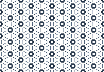 Fototapeta premium Seamless geometric pattern design illustration. Background texture. In blue, white colors.