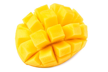 fresh mango isolated on white background. healthy food.