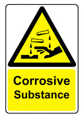 Corrosive substance sign