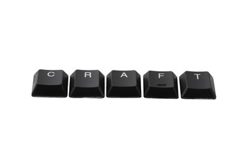 Word craft written on keyboard.