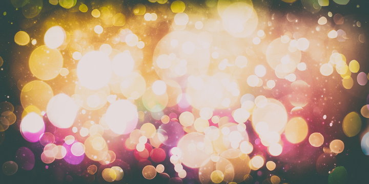 Abstract Blurred Light Background ,Festive elegant abstract background with bokeh lights and stars - Powered by Adobe