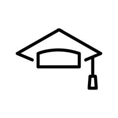 Academy cap icon vector. Thin line sign. Isolated contour symbol illustration