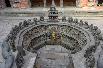 Old fountain at Patan near Kathmandu in Nepal
