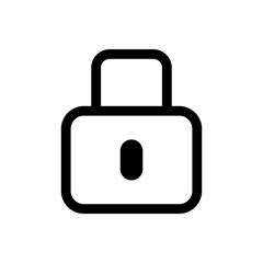 Lock outline icon isolated. Symbol, logo illustration for mobile concept, web design and games.