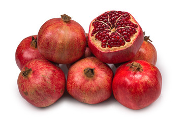 Fototapeta na wymiar Sweet pomegranate isolated on white background.