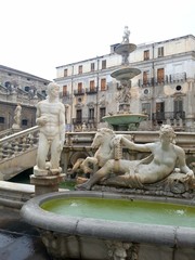 Pretoria Fountain in Palermo Sicily