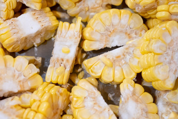 Slices of corn