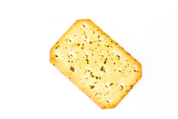 Biscuits Nori Seaweed flavored isolated on white background.