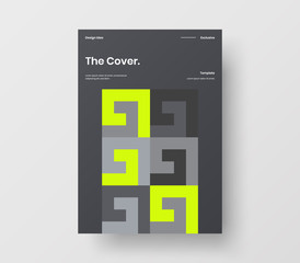 Amazing business presentation vector A4 vertical orientation front page mock up. Modern corporate report cover abstract geometric illustration design layout. Company identity brochure template.