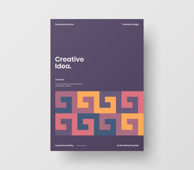 Amazing business presentation vector A4 vertical orientation front page mock up. Modern corporate report cover abstract geometric illustration design layout. Company identity brochure template.