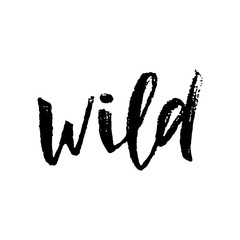 Wild isolated word. Vector illustration.