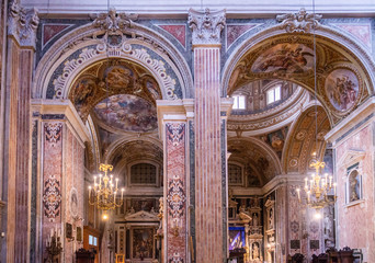 Fototapeta na wymiar San Domenico Maggiore, Roman Catholic church in Naples It