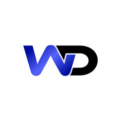 Letter WD logo design vector