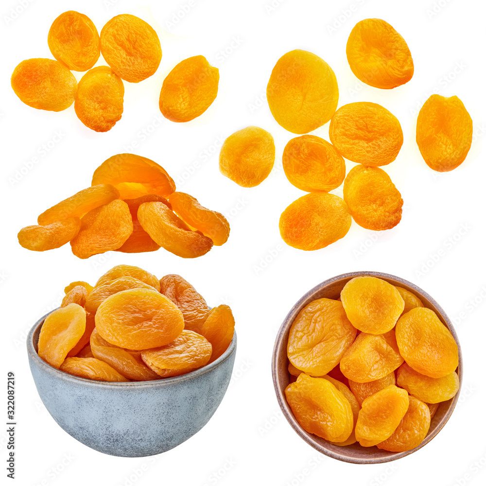 Wall mural set of dried apricots