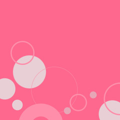 Rounds and circles. Seamless Abstract geometric pattern. Pink Figures