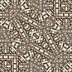 Intricate Technology Motif Geometric Seamless Pattern