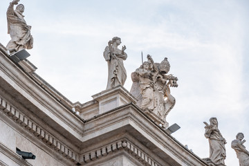 Obraz premium Detail from buildings in Piazza San Pietro, St Peter's Square in Vatican