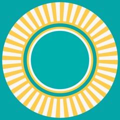 Vector background of abstract avant-garde with multi-colored geometric shapes and a frame