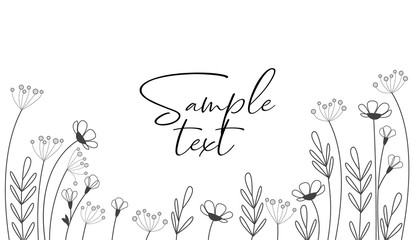 Vector illustration of flowers. The decoration of wildflowers, decorative flowers, meadow flowers