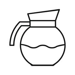 Coffee icon vector. Coffee pot illustration sign.