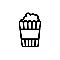 corn food icon vector. Thin line sign. Isolated contour symbol illustration