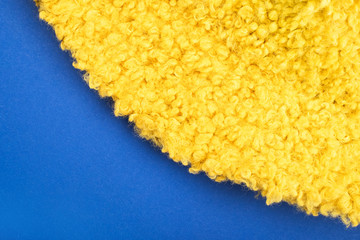 Yellow wool plush texture