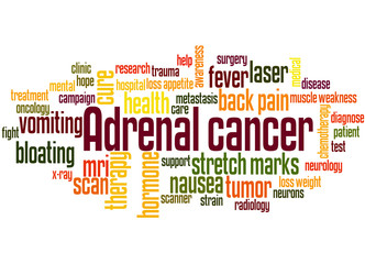 Adrenal cancer word cloud concept 2