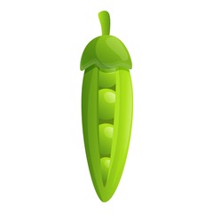 Peas bob icon. Cartoon of peas bob vector icon for web design isolated on white background