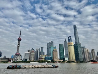 Fototapeta premium Hongkong panoramę nowoczesnego miasta