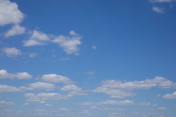 White clouds in blue sky