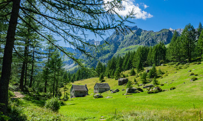 baite di montagna sull'Alpe Devero (verbania)