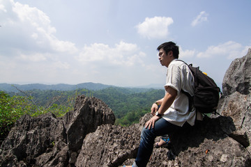 Naklejka premium The cliff with the beautiful view