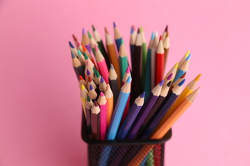 colored wooden pencils to draw