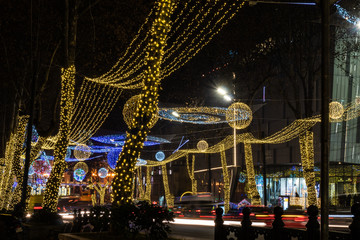 illumination in the night city