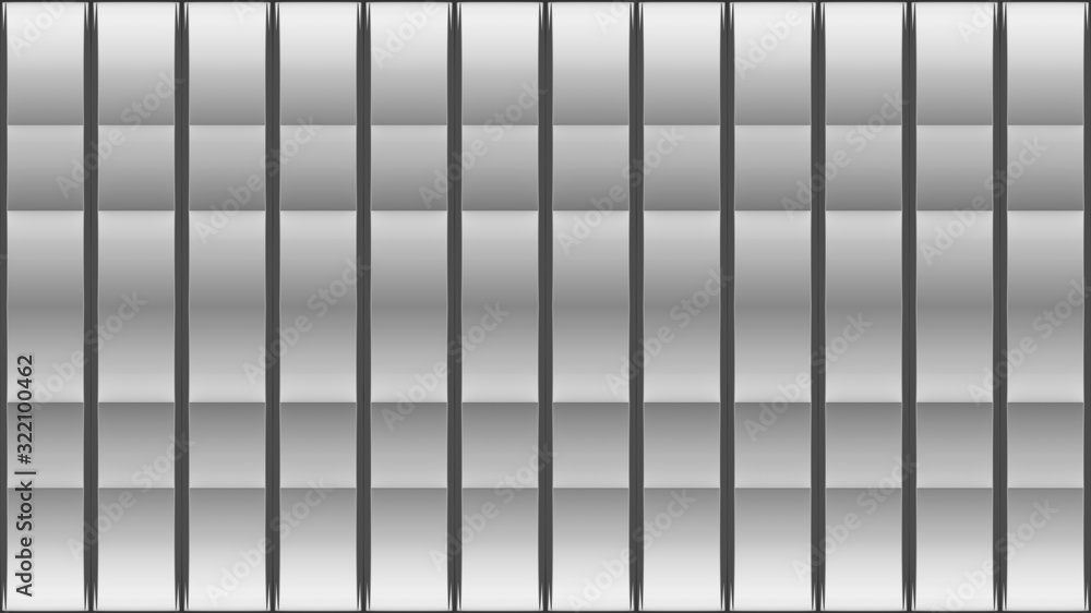 Poster 3d rendering. abstract modern gray square tile cube box pattern wall background.
