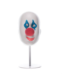 clown mannequin isolated on white background