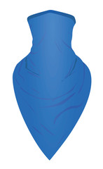 Blue neck scarf. vector illustration