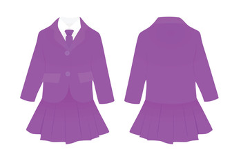 Purple school uniform. vector illustration 