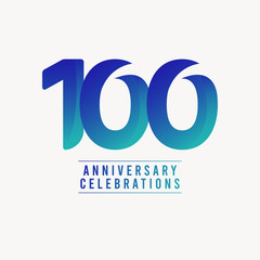 100 Years Anniversary Celebrations Vector Template Design Illustration