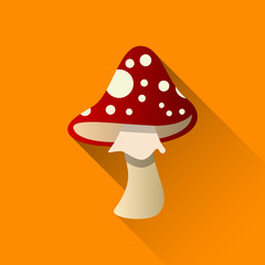 Mushroom icon. flat design.