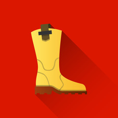 Rubber boots, protective shoes.