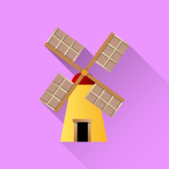 Windmill flat icon