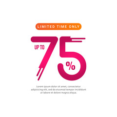 Discount up to 75% Limited Time Only Vector Template Design Illustration