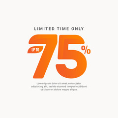 Discount up to 75% Limited Time Only Vector Template Design Illustration