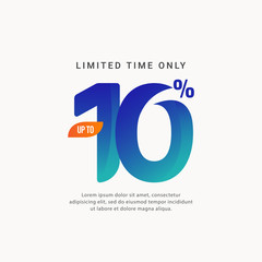 Discount up to 10% Limited Time Only Vector Template Design Illustration